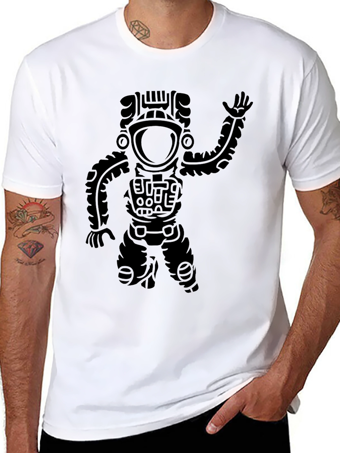 Astronaut Graphic T-Shirt - Black