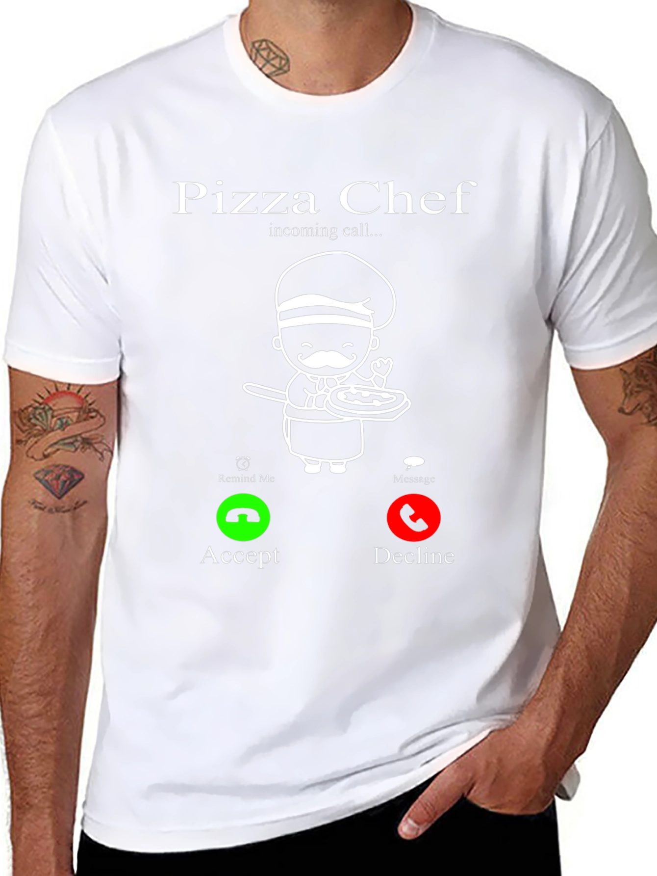 Pizza Chef Incoming Call Funny T-Shirt