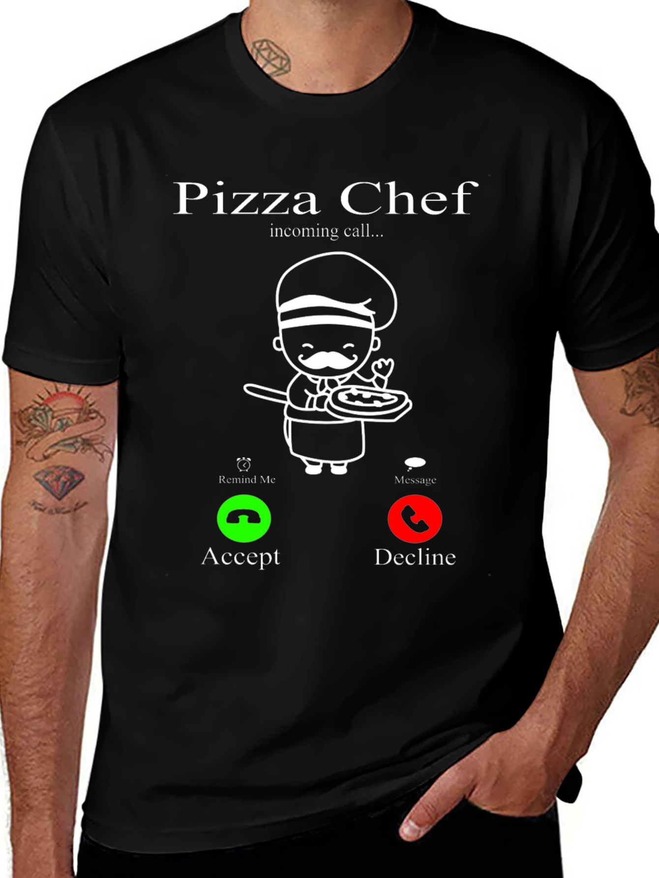 Pizza Chef Incoming Call Funny T-Shirt