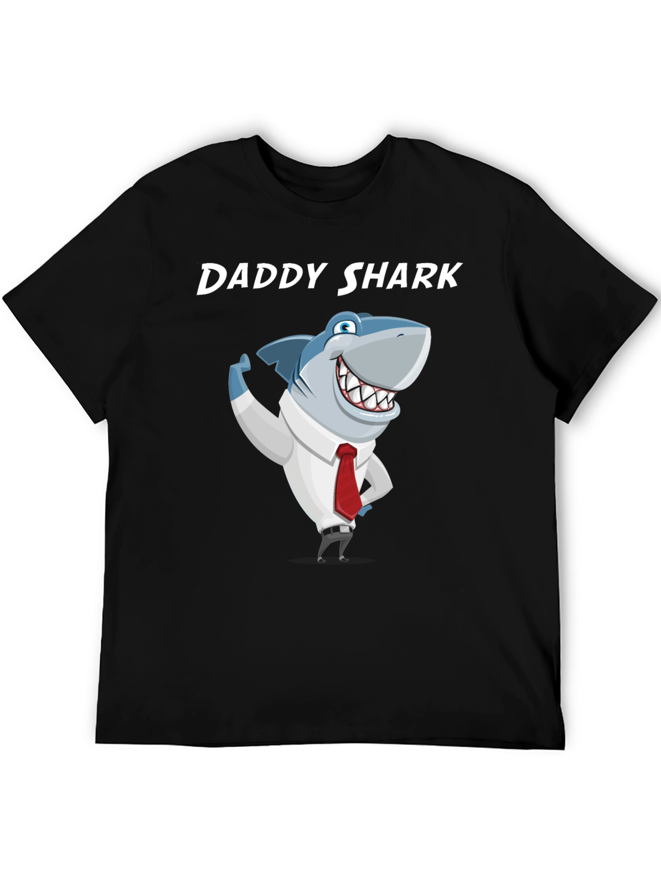 Daddy Shark Graphic T-Shirt - Mens Black Tee