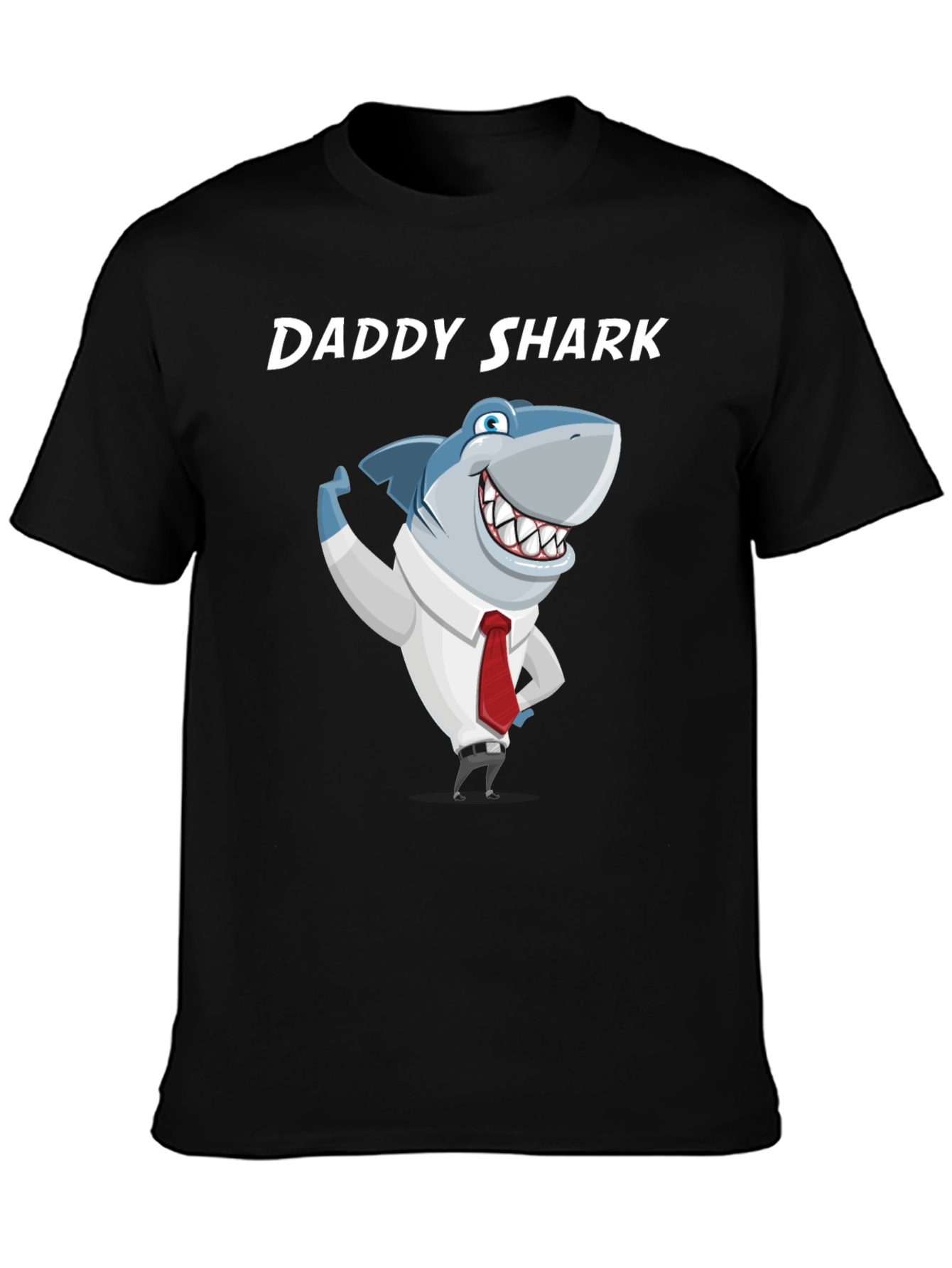 Daddy Shark Graphic T-Shirt - Mens Black Tee