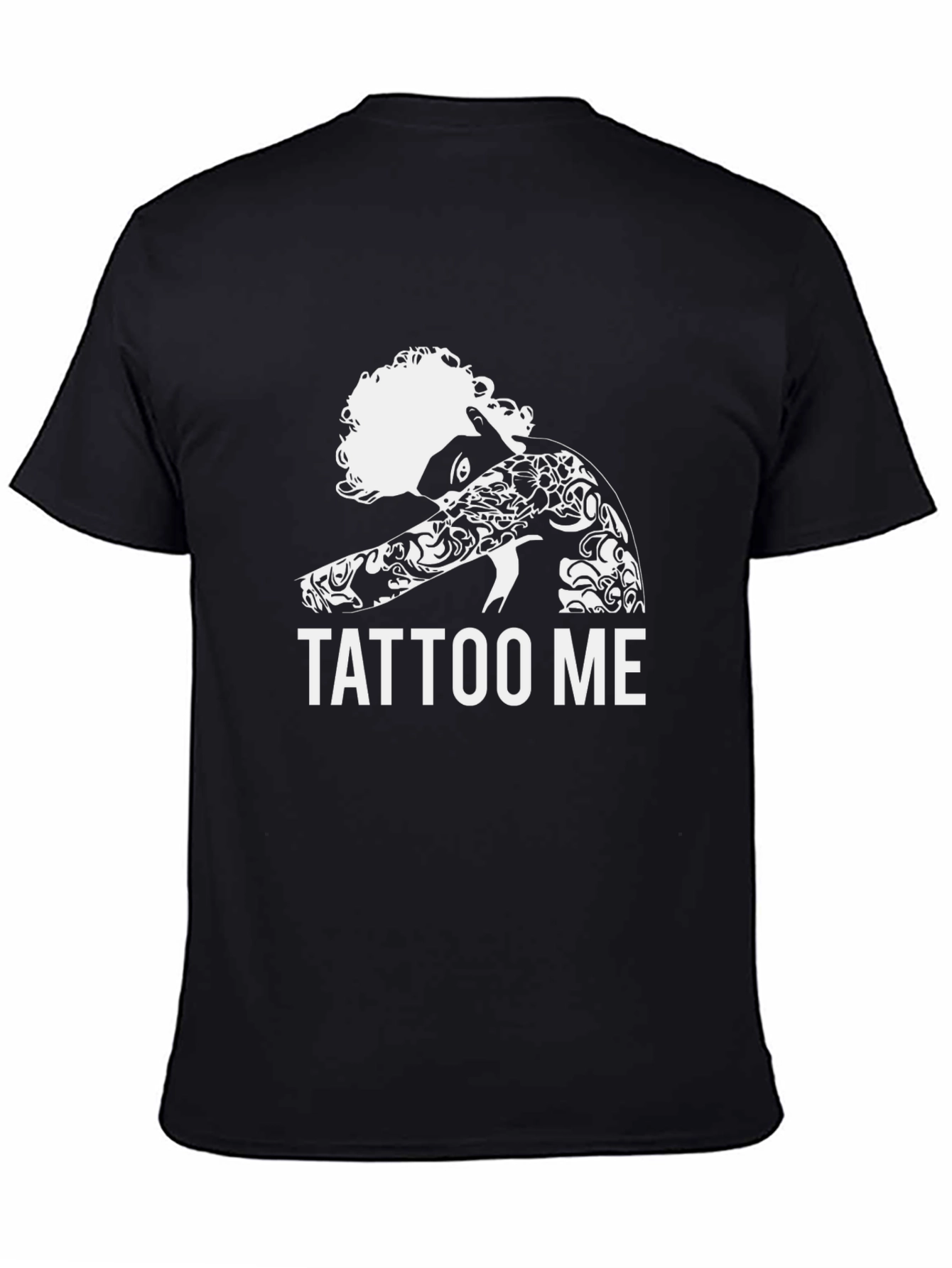 Tattoo Me Graphic Print Black T-Shirt