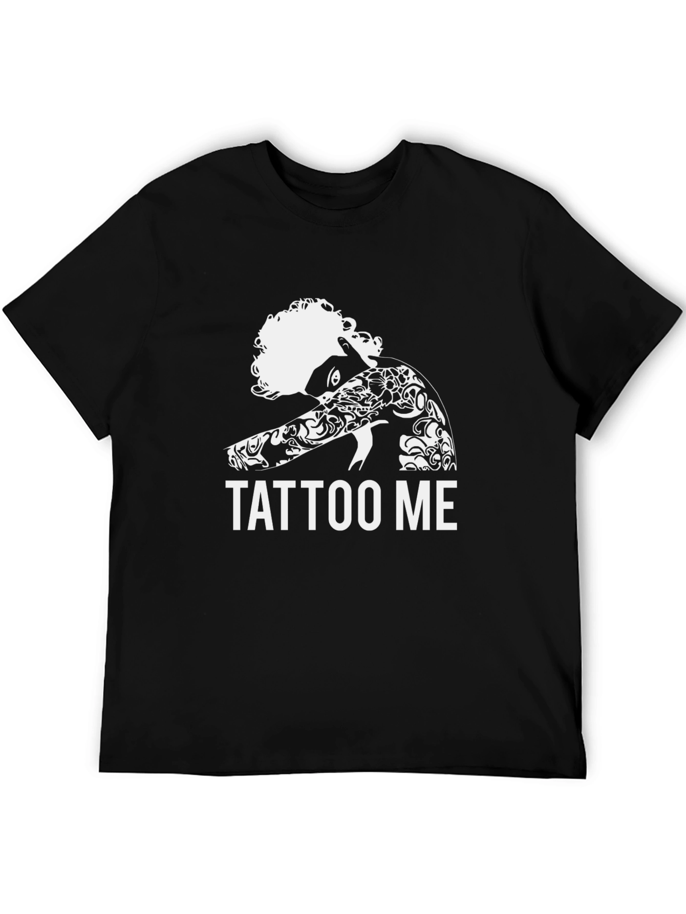 Tattoo Me Graphic Print Black T-Shirt