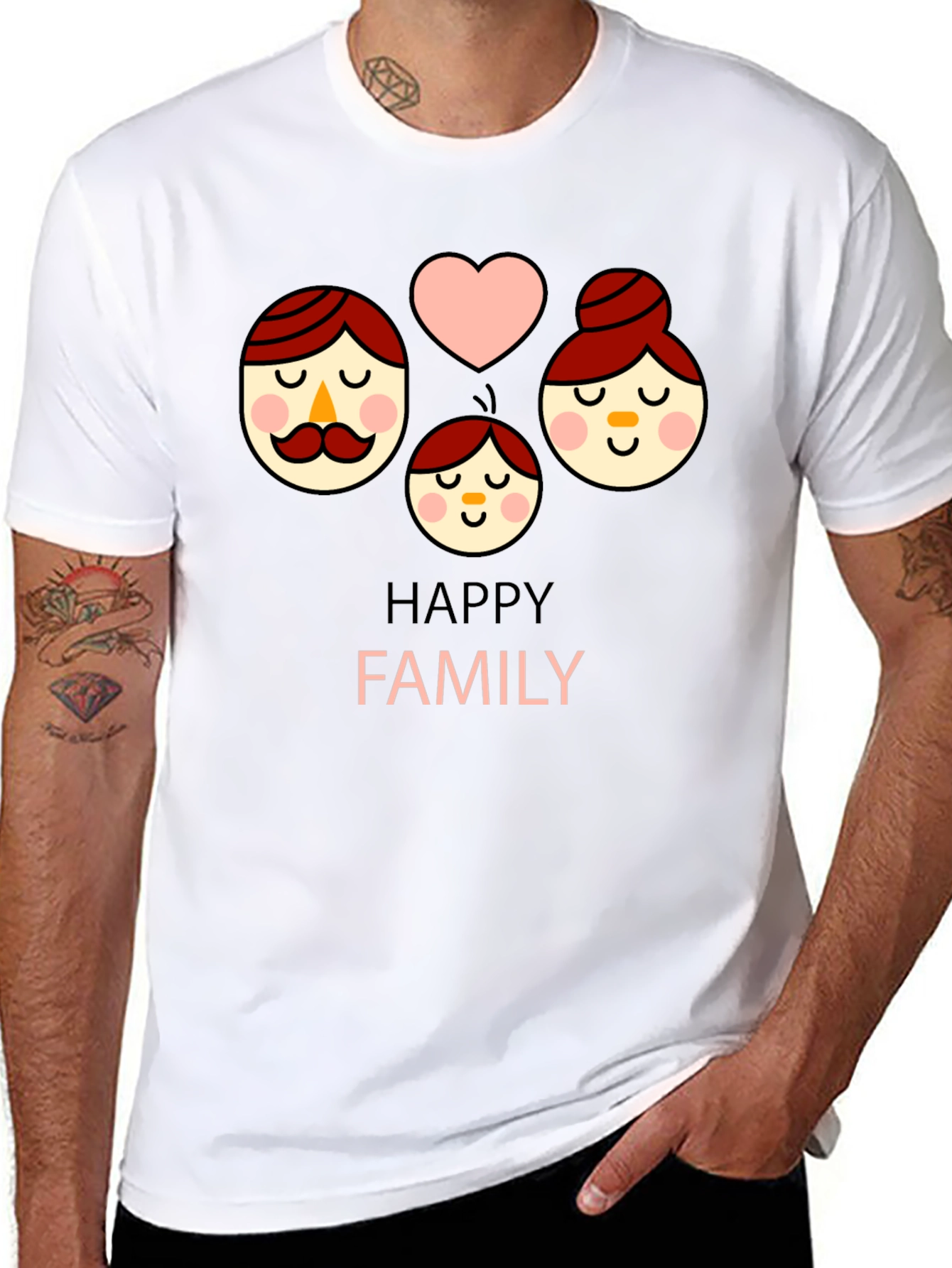 Happy Family Graphic Tee - Cute Unisex Shirt