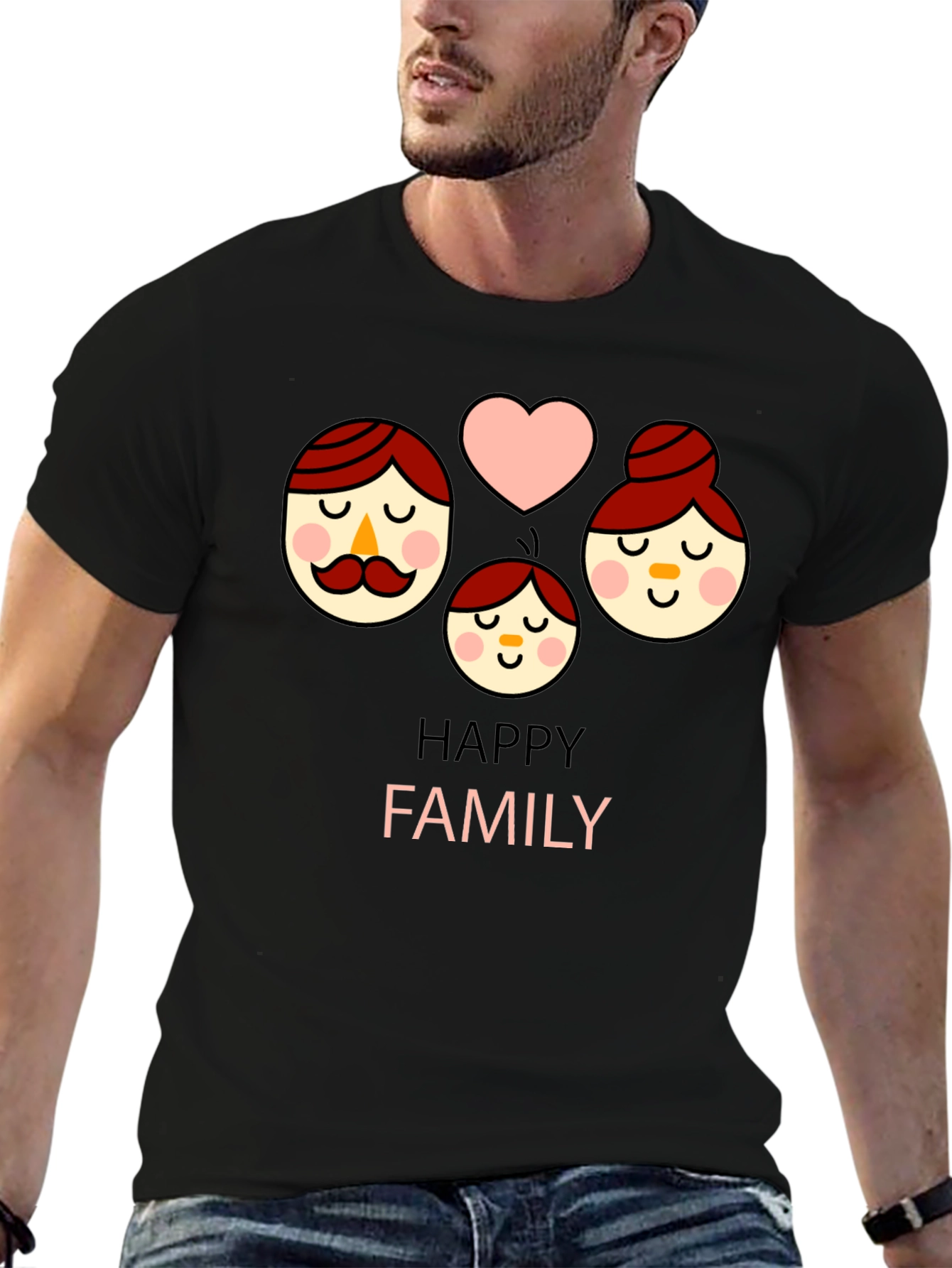 Happy Family Graphic Tee - Cute Unisex Shirt
