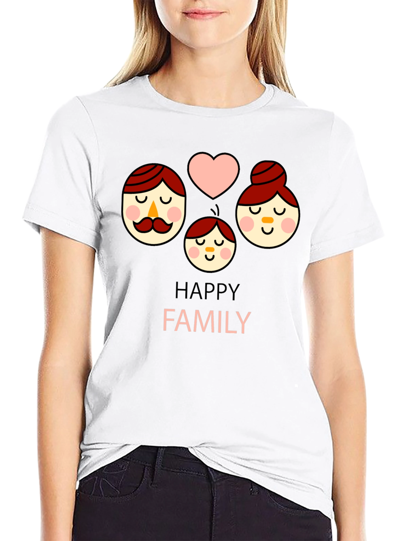 Happy Family Graphic Tee - Cute Unisex Shirt
