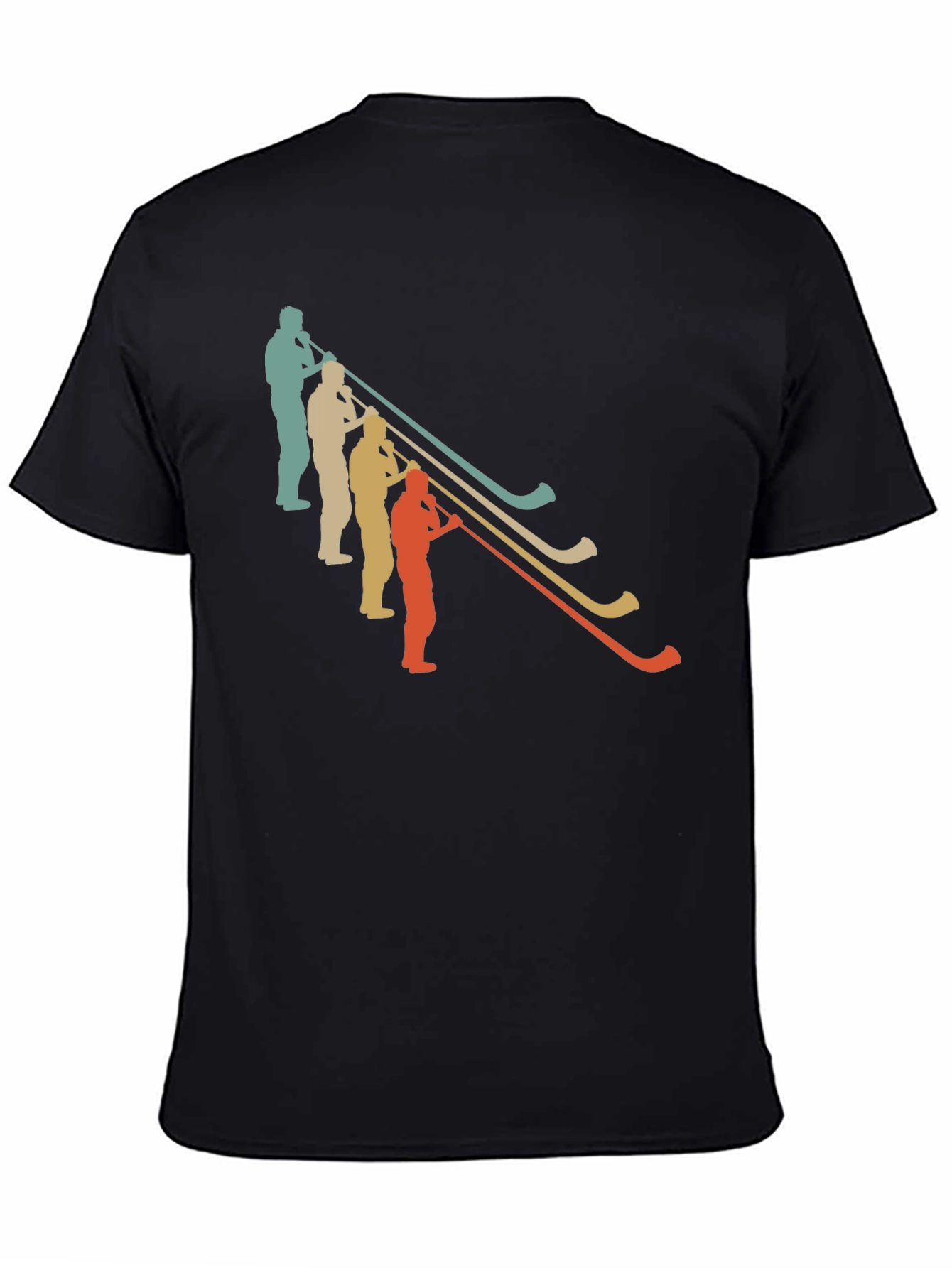 Retro Alphorn Players Graphic T-Shirt