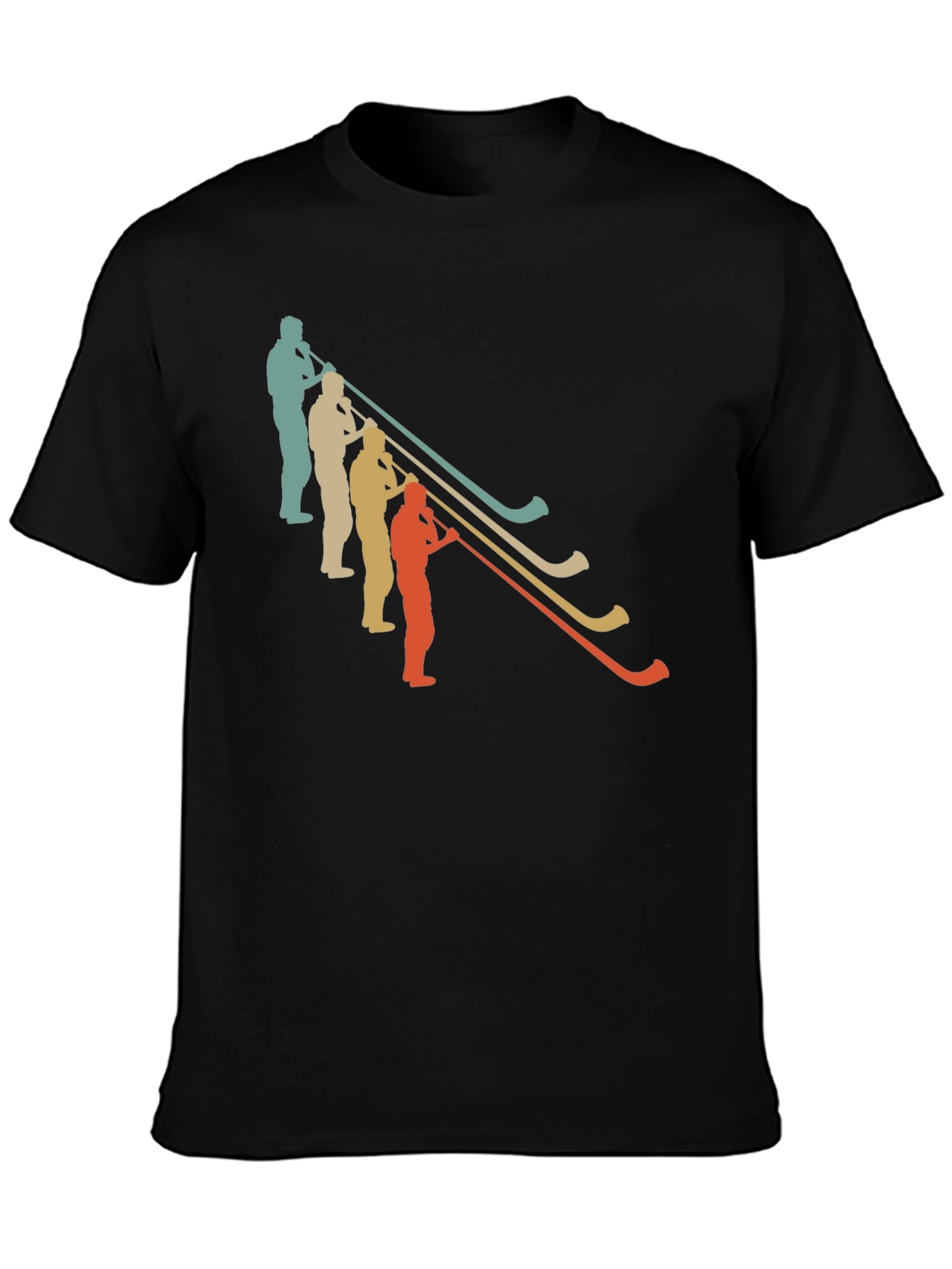 Retro Alphorn Players Graphic T-Shirt