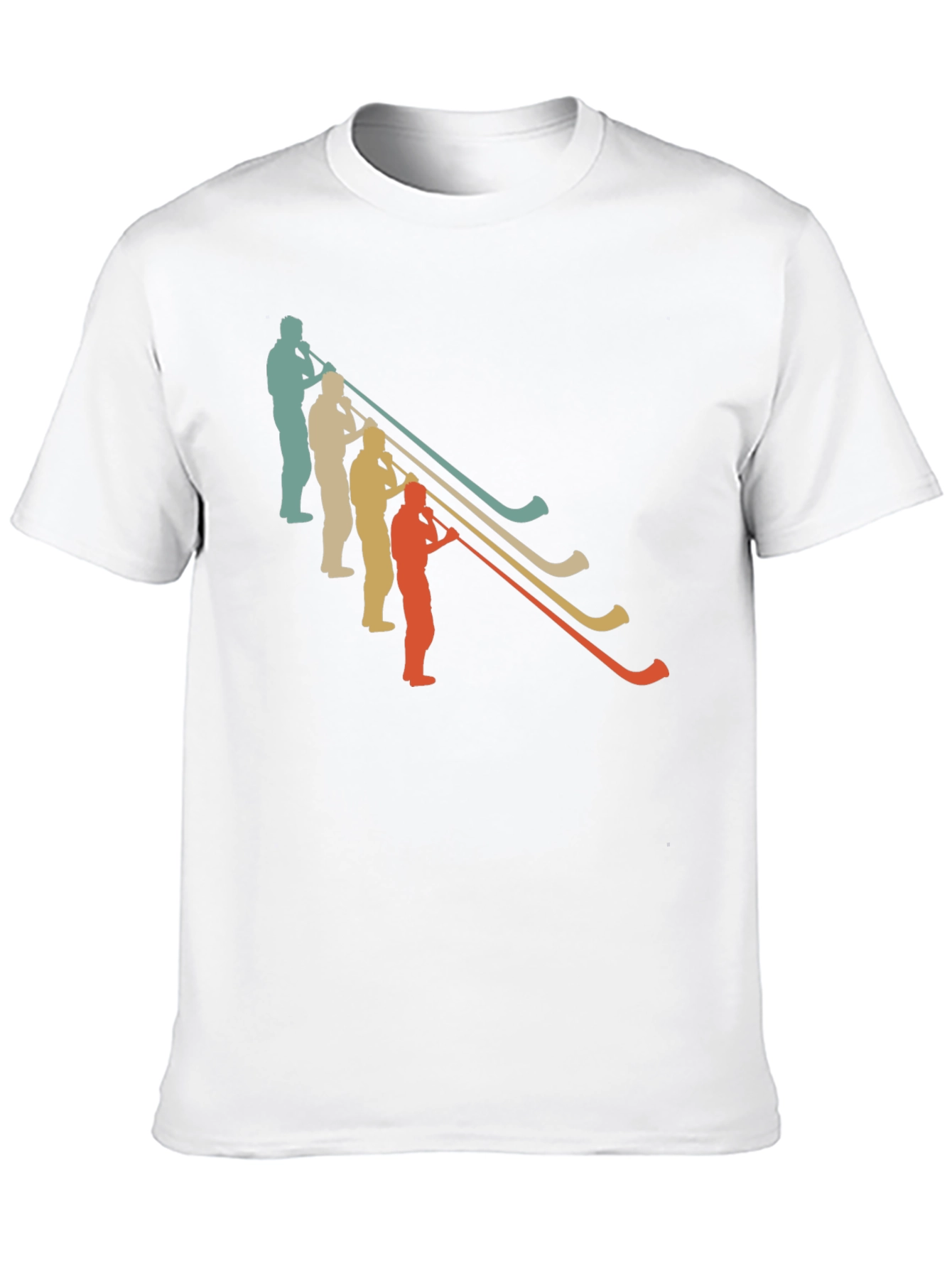 Retro Alphorn Players Graphic T-Shirt