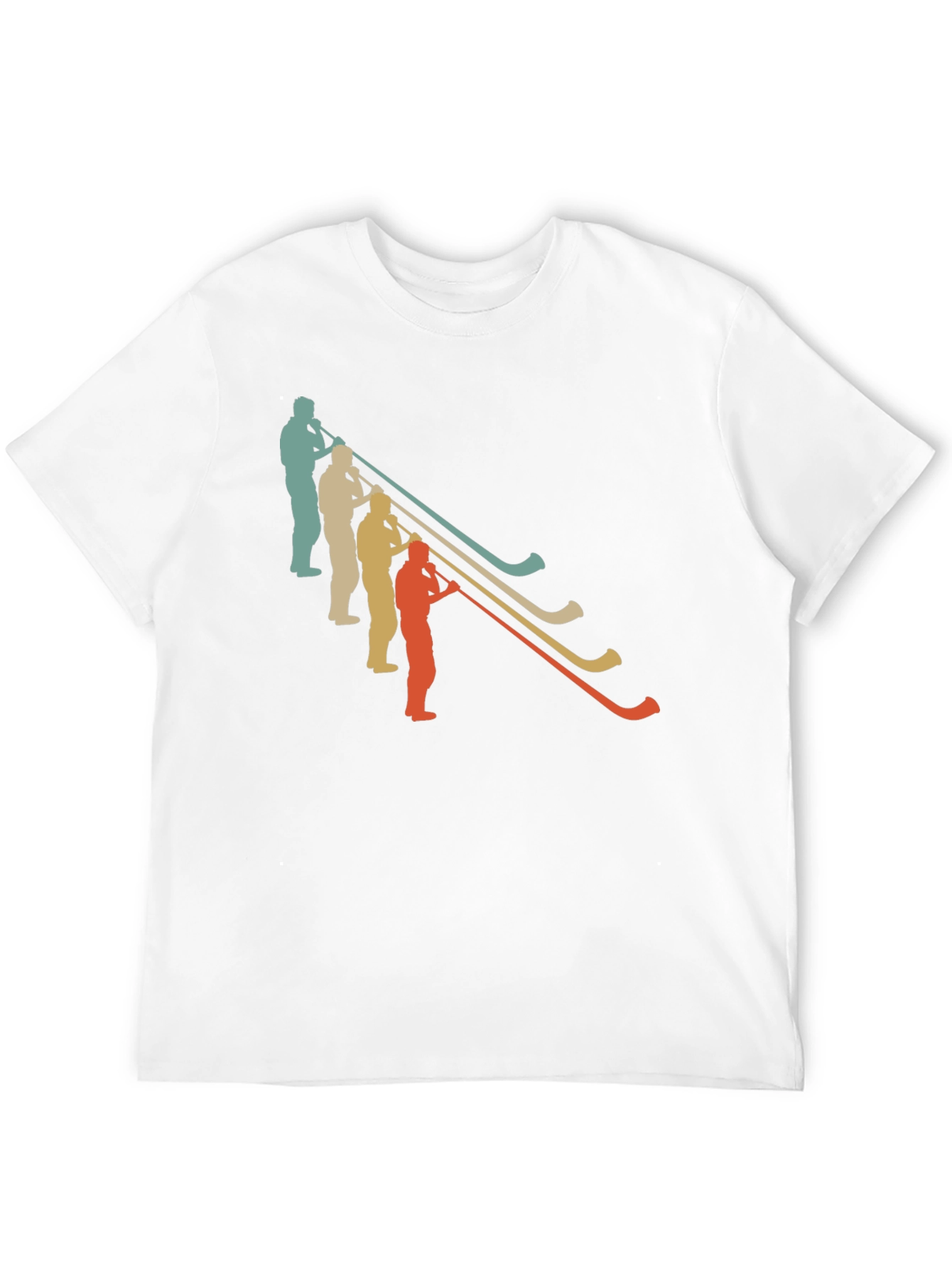 Retro Alphorn Players Graphic T-Shirt