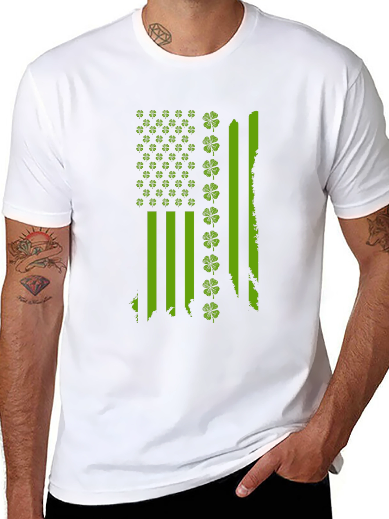 St. Patricks Day Flag Shamrock T-Shirt