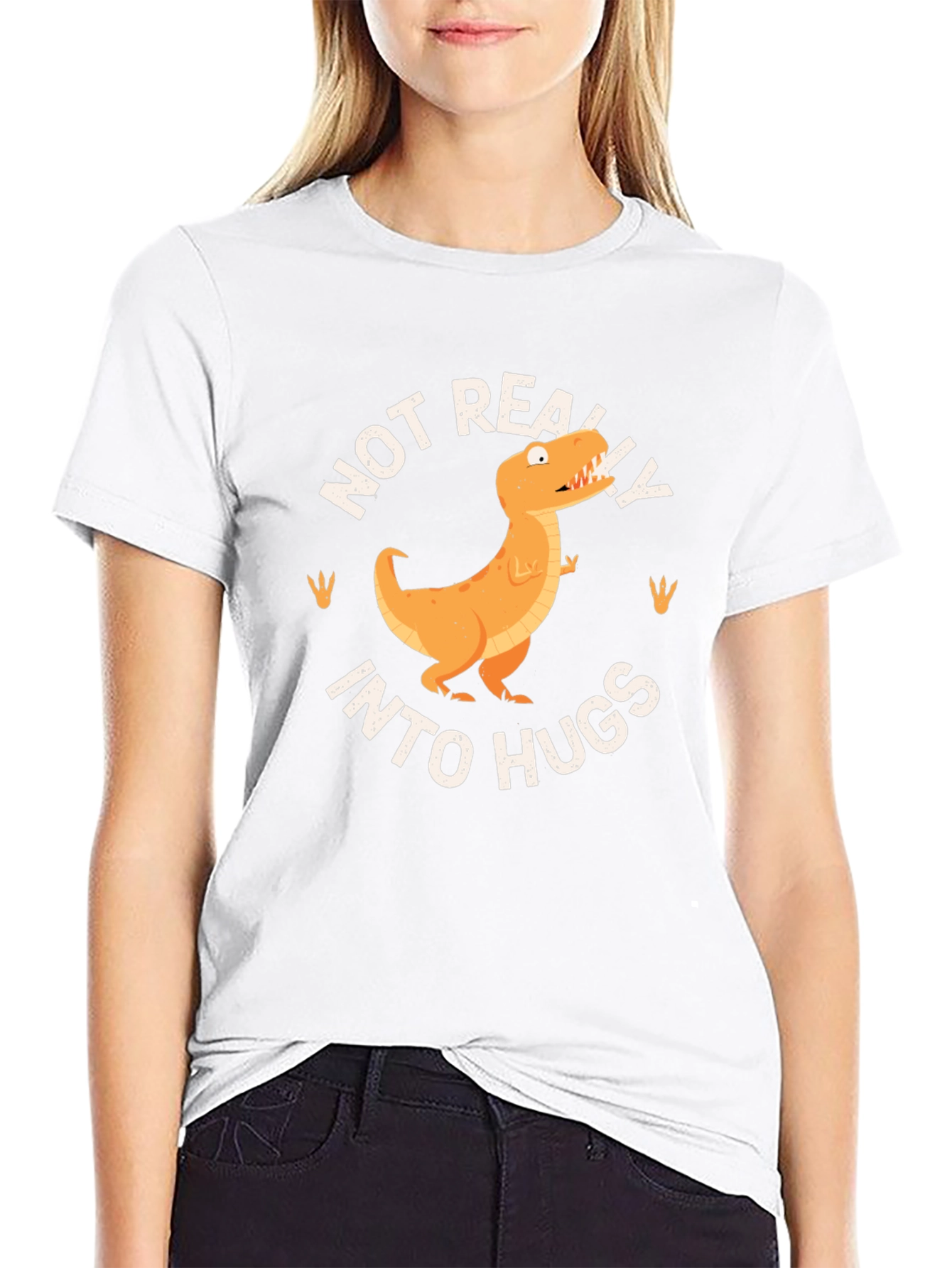 Funny T-Rex Not Really Into Hugs Graphic Tee