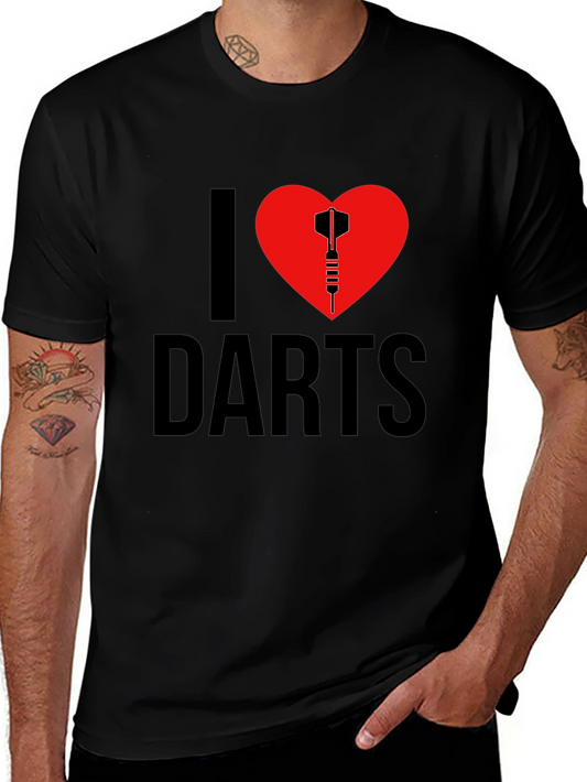 I Heart Darts Graphic T-Shirt - Black