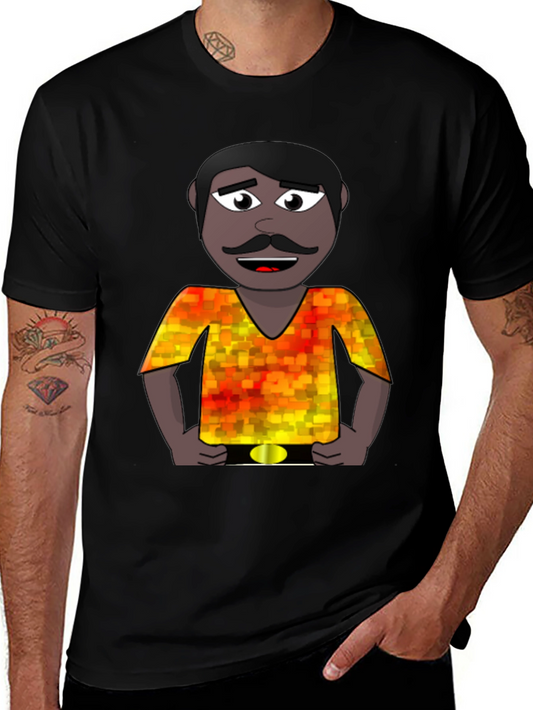 Cartoon Man Graphic Print T-Shirt