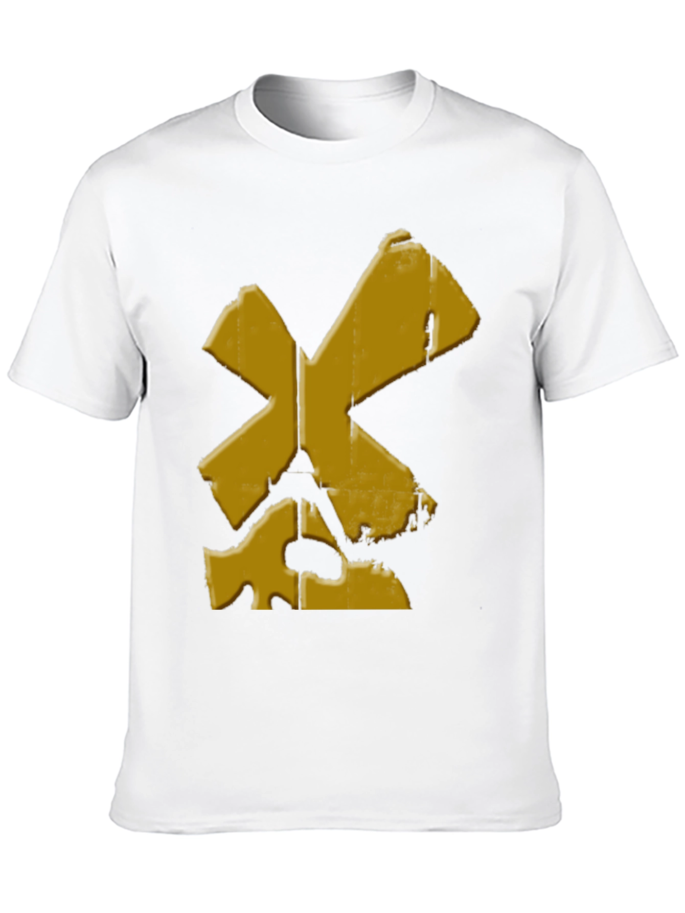 Distressed Yellow X Black T-Shirt