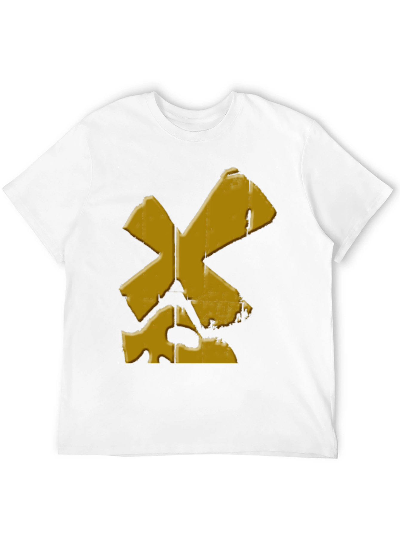 Distressed Yellow X Black T-Shirt