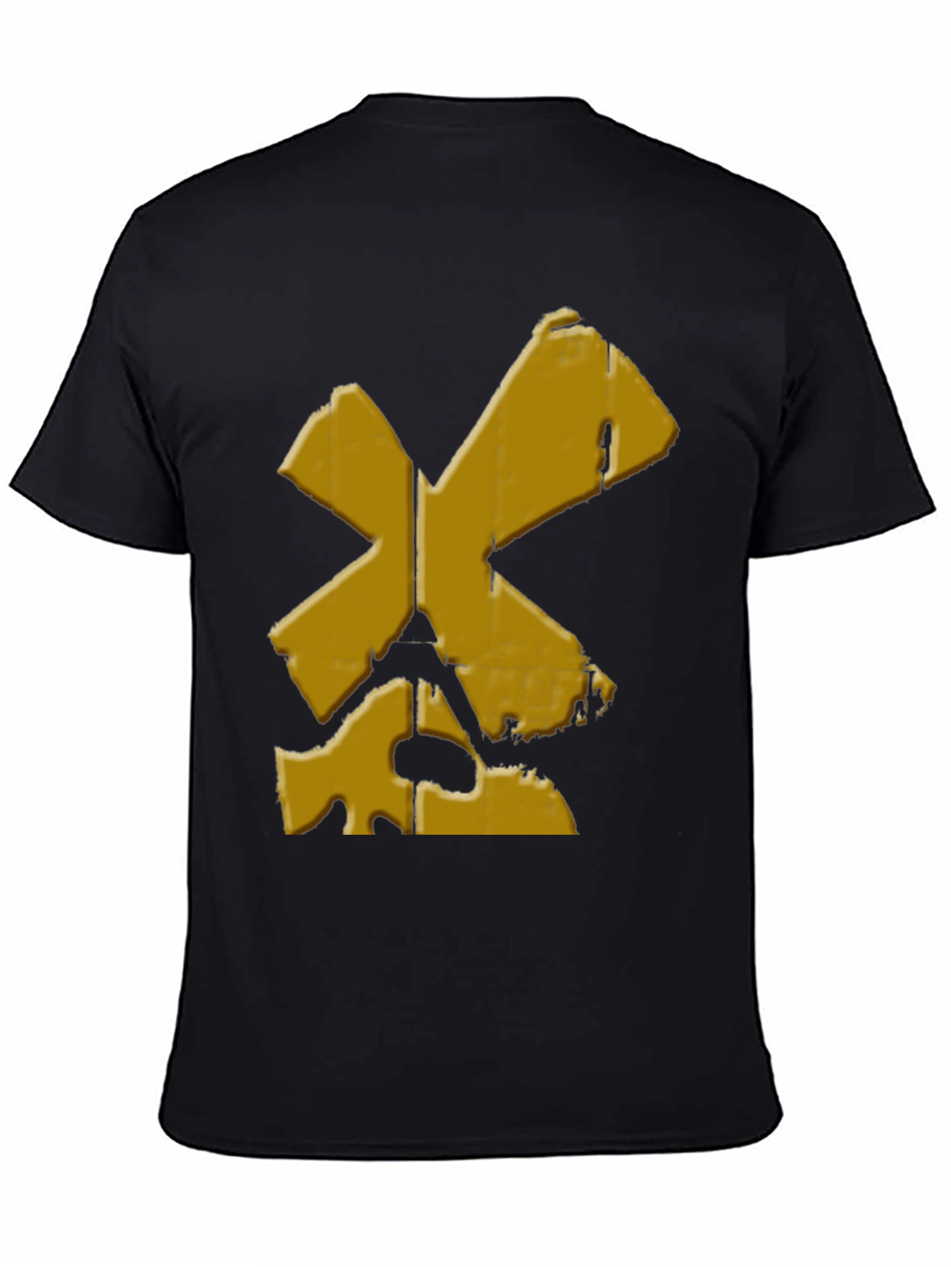 Distressed Yellow X Black T-Shirt