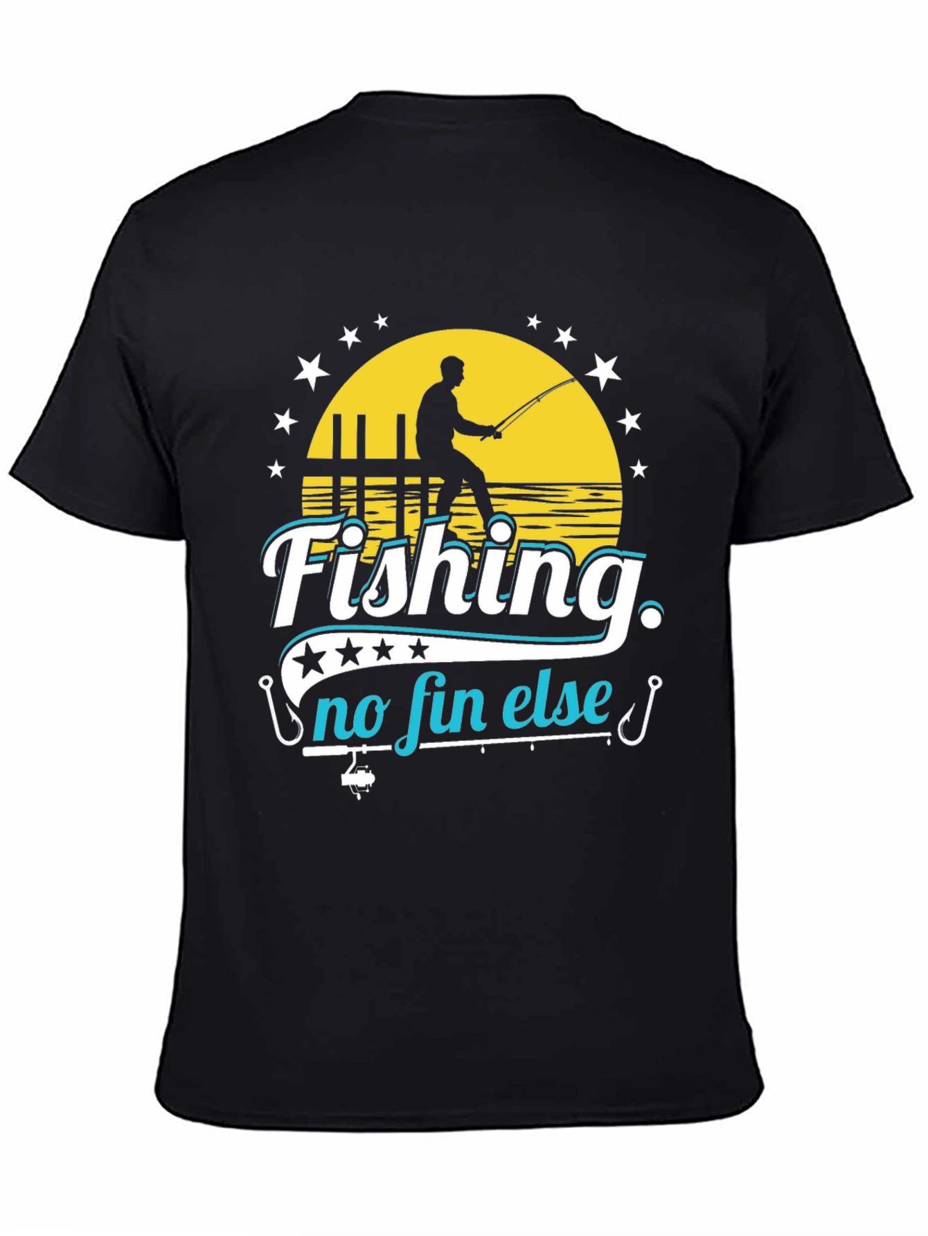 Fishing No Fin Else Black T-Shirt