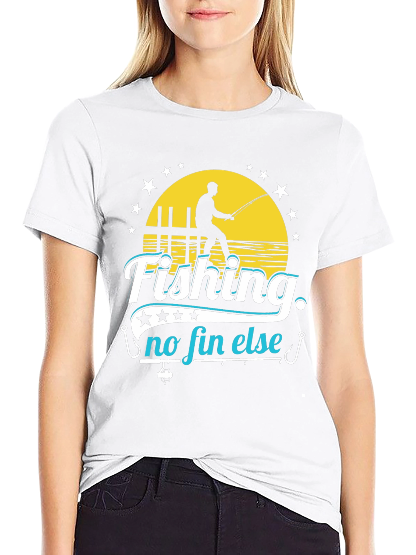Fishing No Fin Else Black T-Shirt