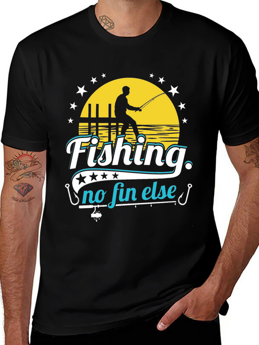 Fishing No Fin Else Black T-Shirt