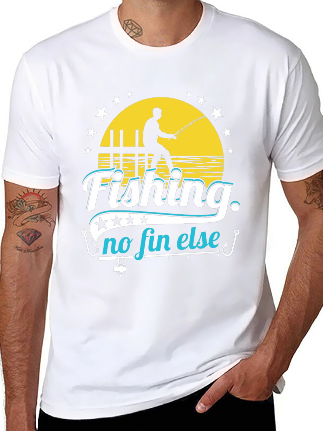 Fishing No Fin Else Black T-Shirt