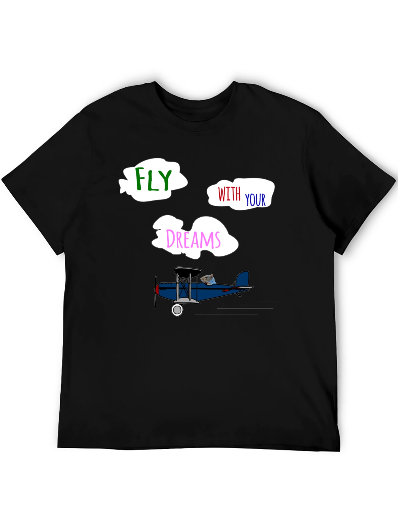 Fly With Your Dreams T-Shirt - Unique Airplane Design