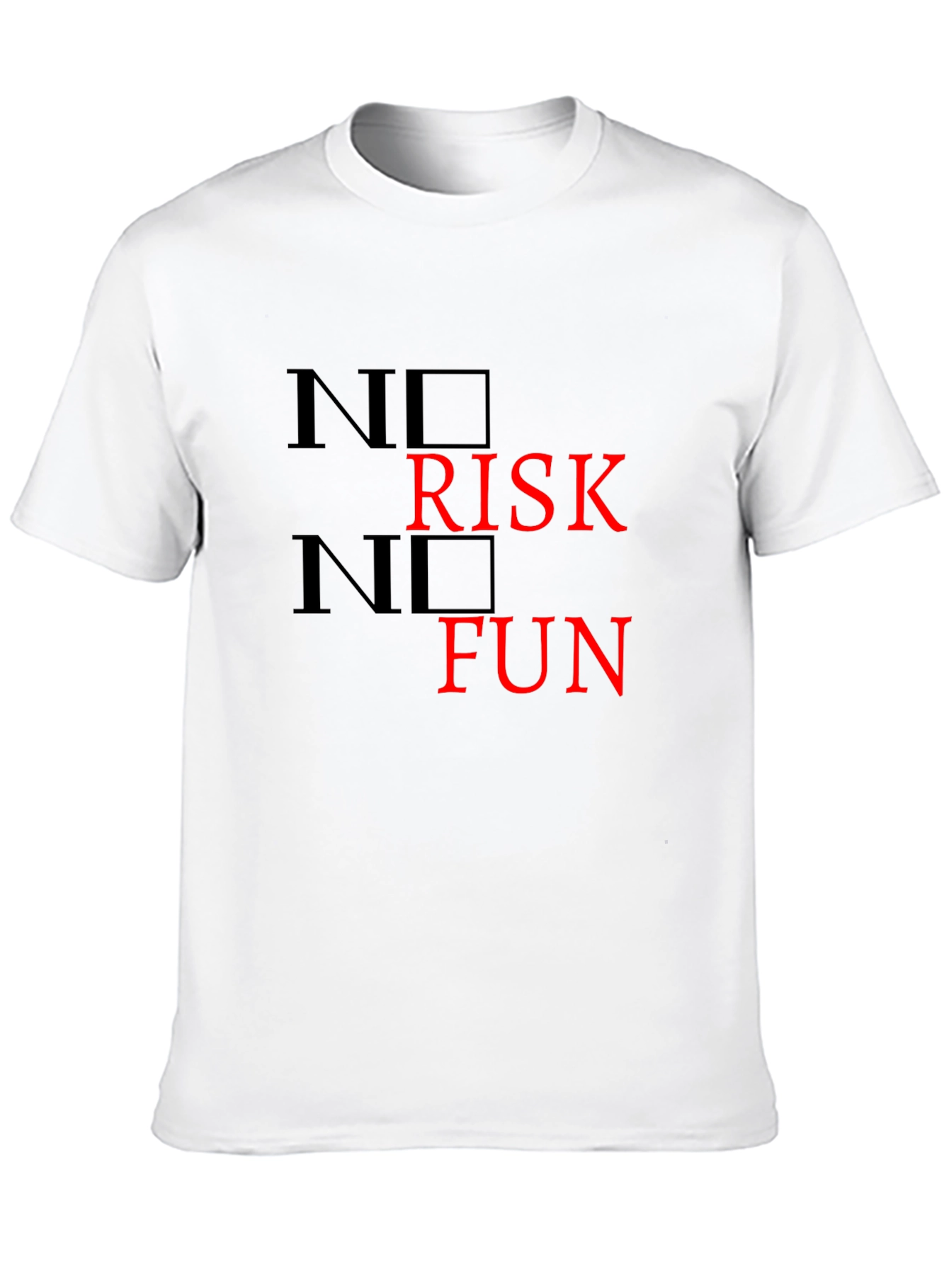 No Risk No Fun Black Graphic Tee