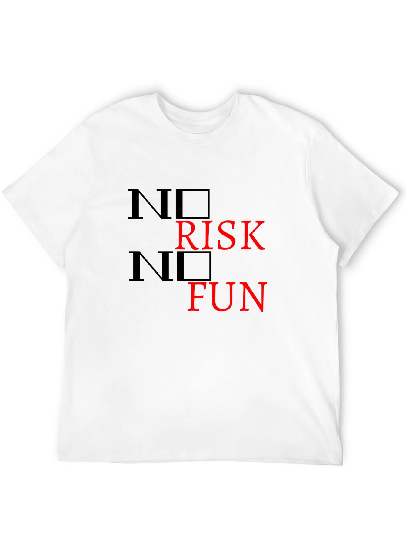 No Risk No Fun Black Graphic Tee