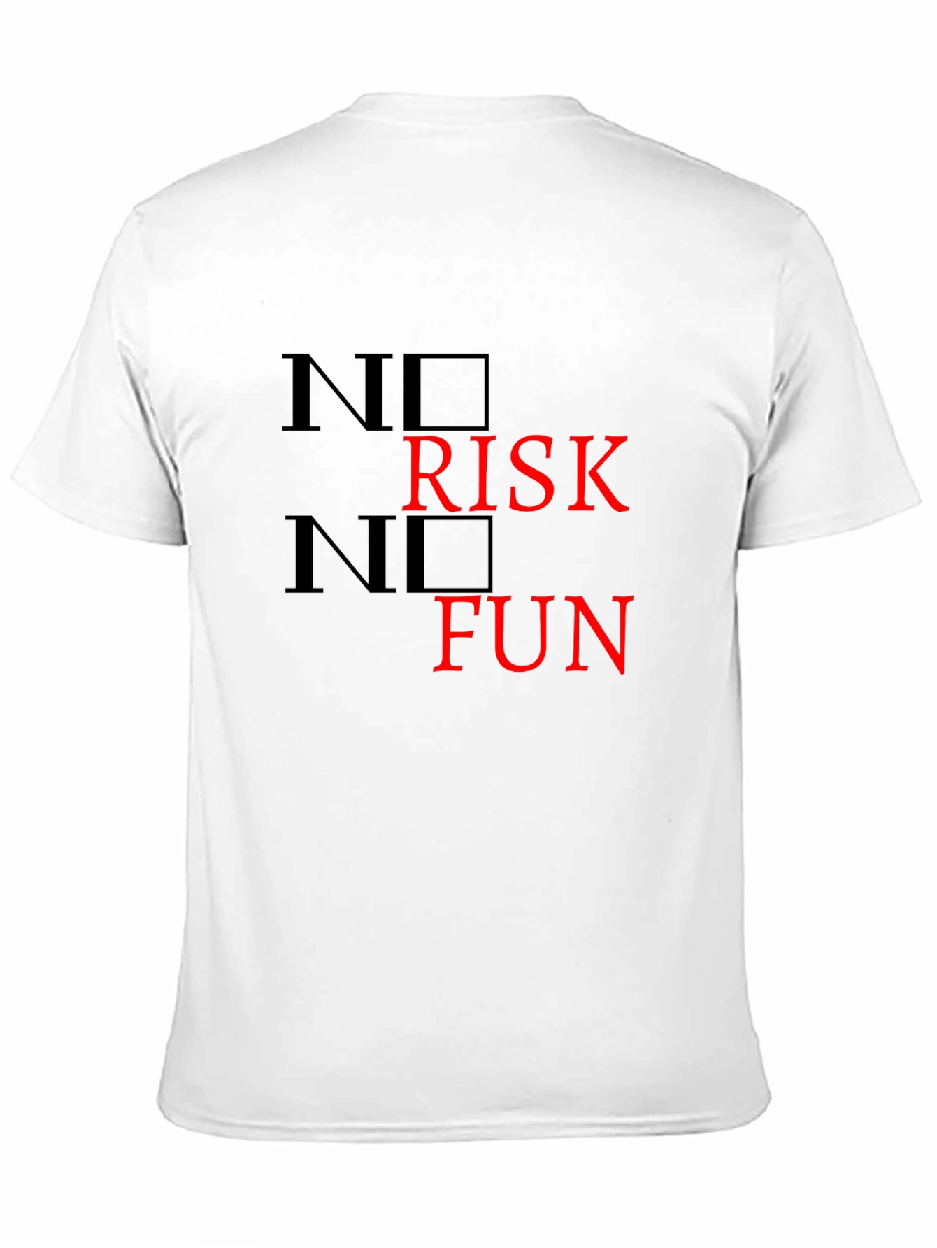 No Risk No Fun Black Graphic Tee