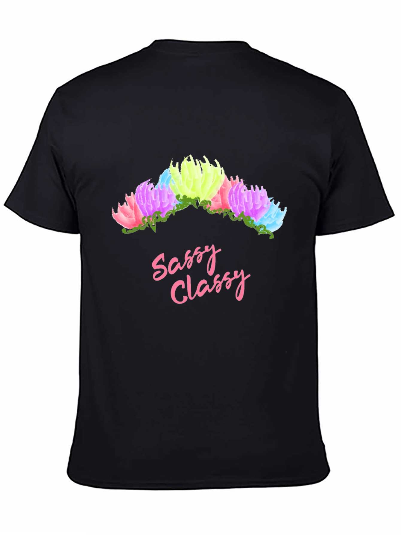Sassy Classy Graphic Tee - Floral Crown Design
