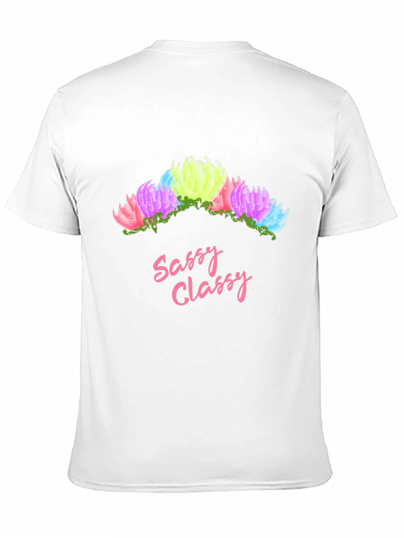Sassy Classy Graphic Tee - Floral Crown Design