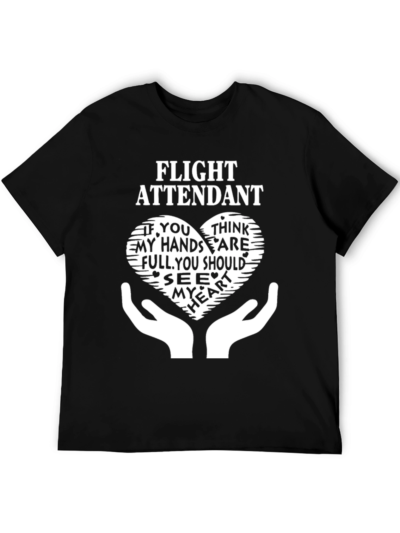 Flight Attendant Heart Graphic T-Shirt