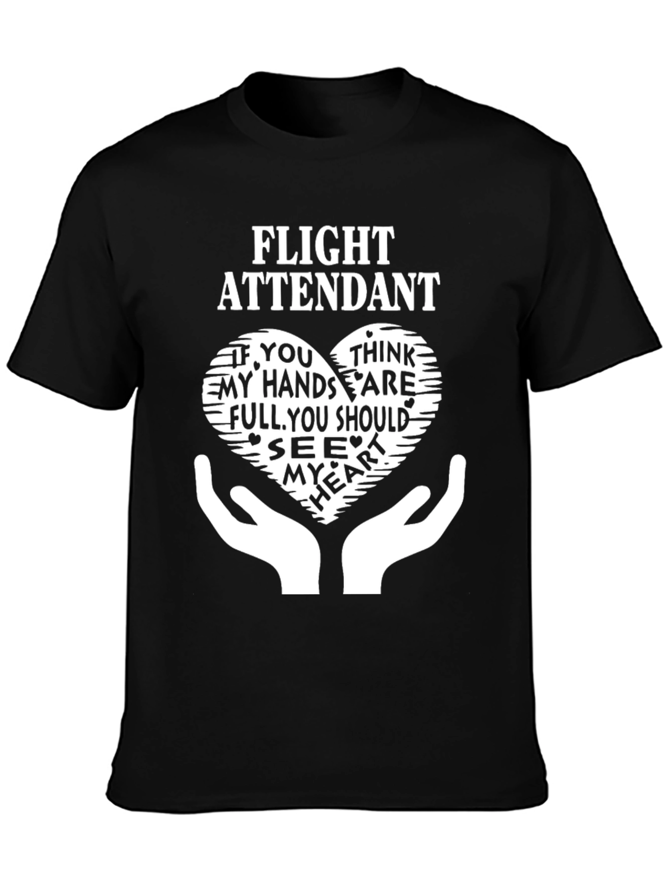 Flight Attendant Heart Graphic T-Shirt