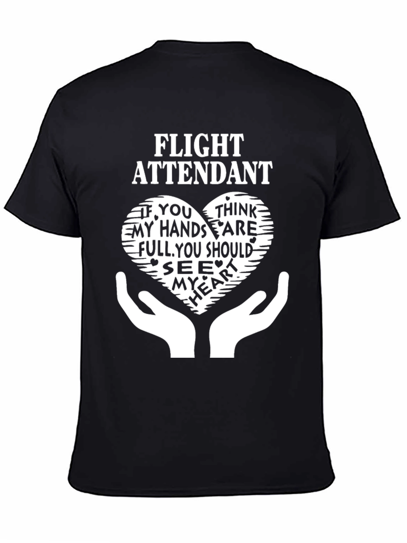 Flight Attendant Heart Graphic T-Shirt