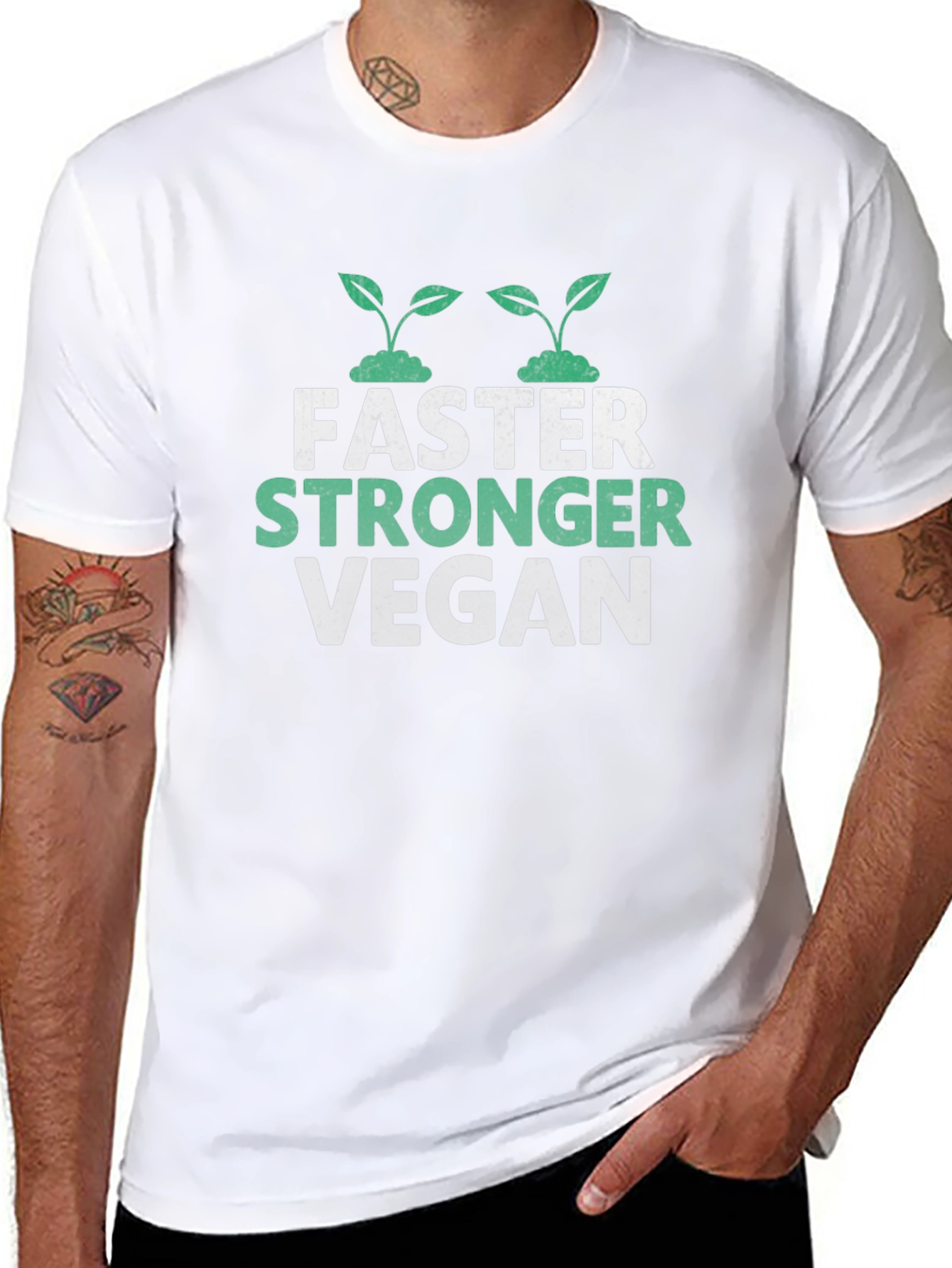 Vegan Stronger Faster T-Shirt - Unisex