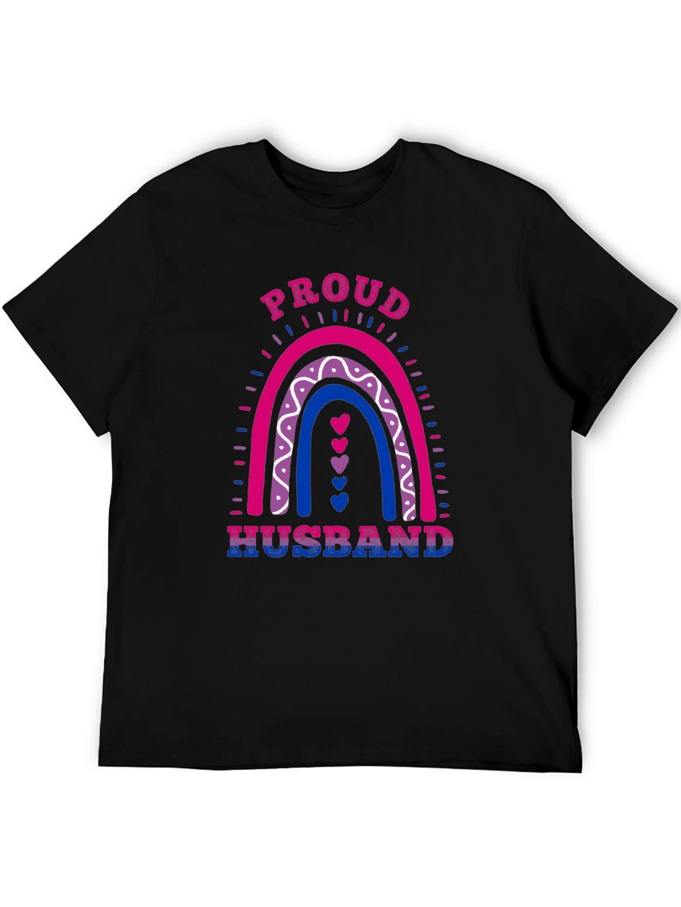 Proud Husband Bisexual Pride Rainbow T-Shirt