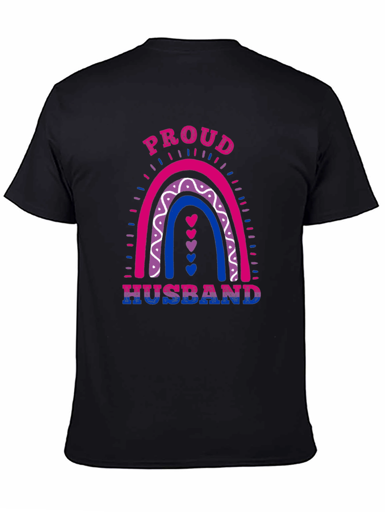 Proud Husband Bisexual Pride Rainbow T-Shirt