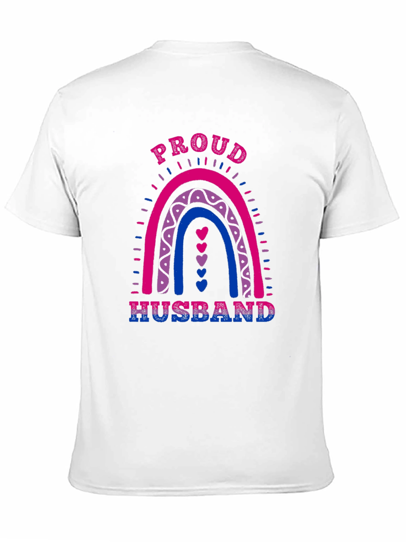 Proud Husband Bisexual Pride Rainbow T-Shirt