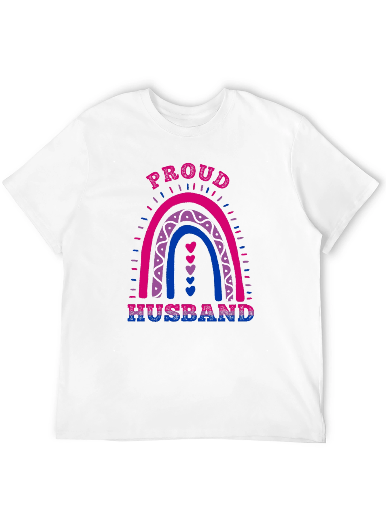 Proud Husband Bisexual Pride Rainbow T-Shirt
