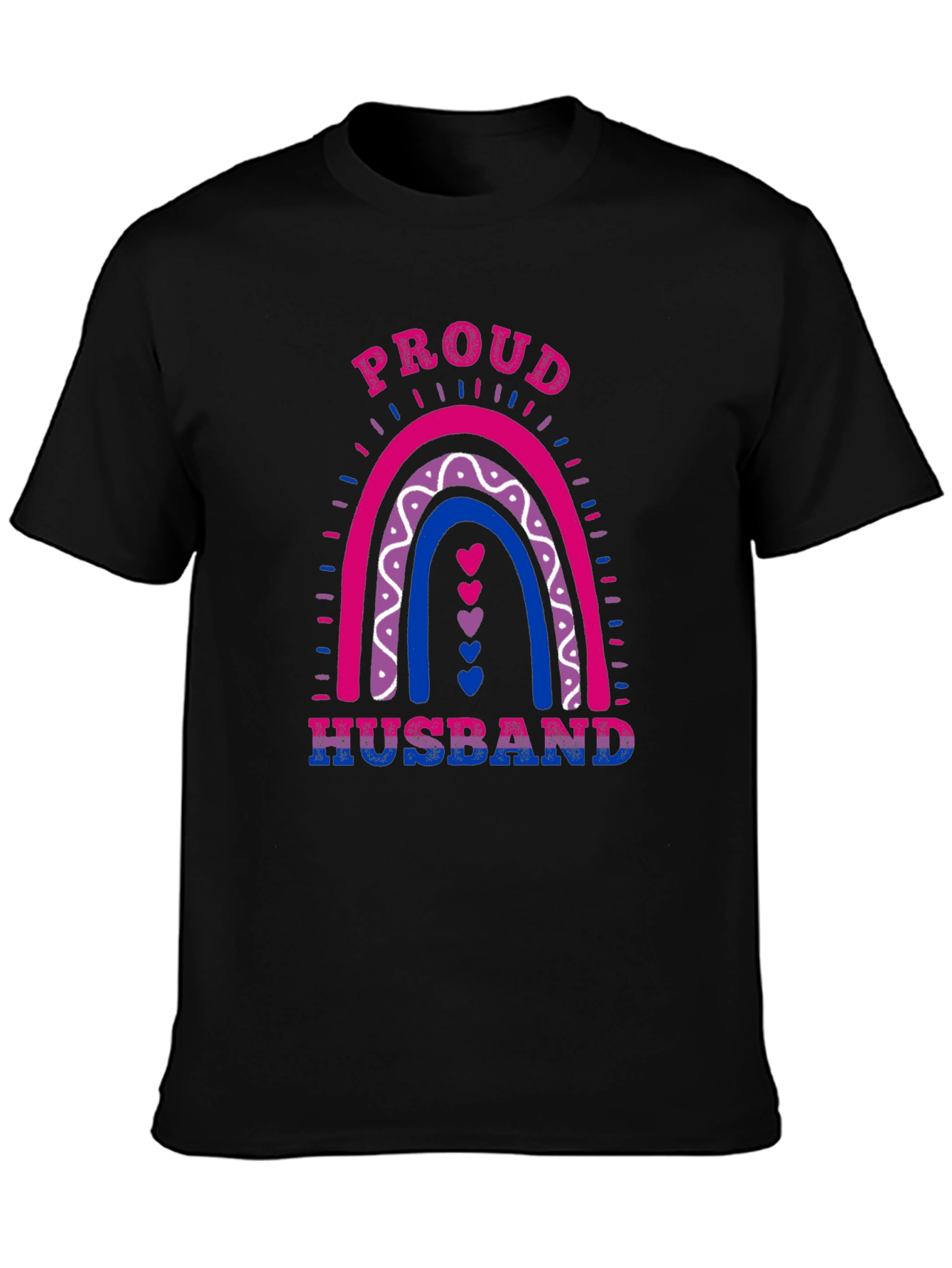 Proud Husband Bisexual Pride Rainbow T-Shirt