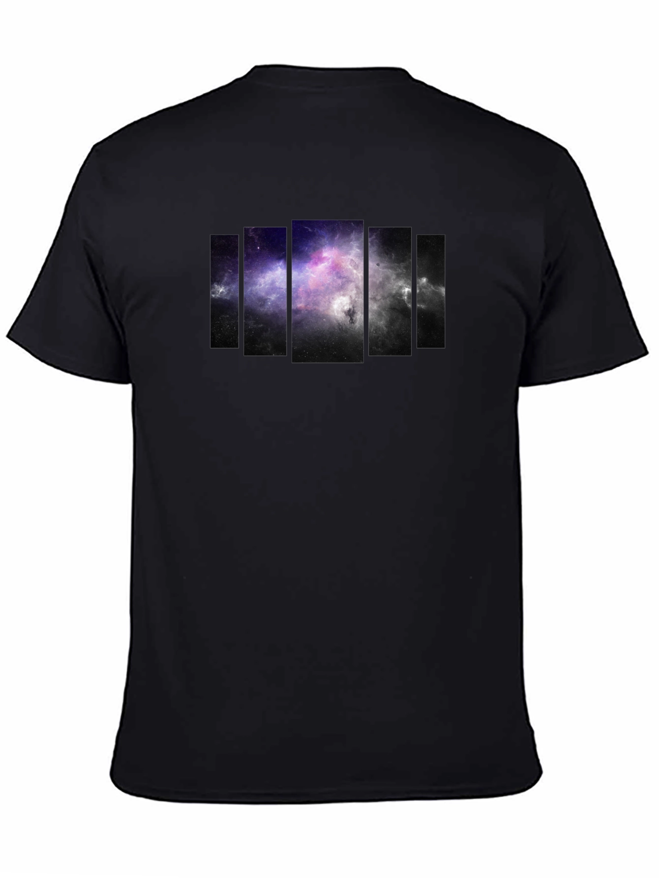 Galaxy Panel Mens Black T-Shirt