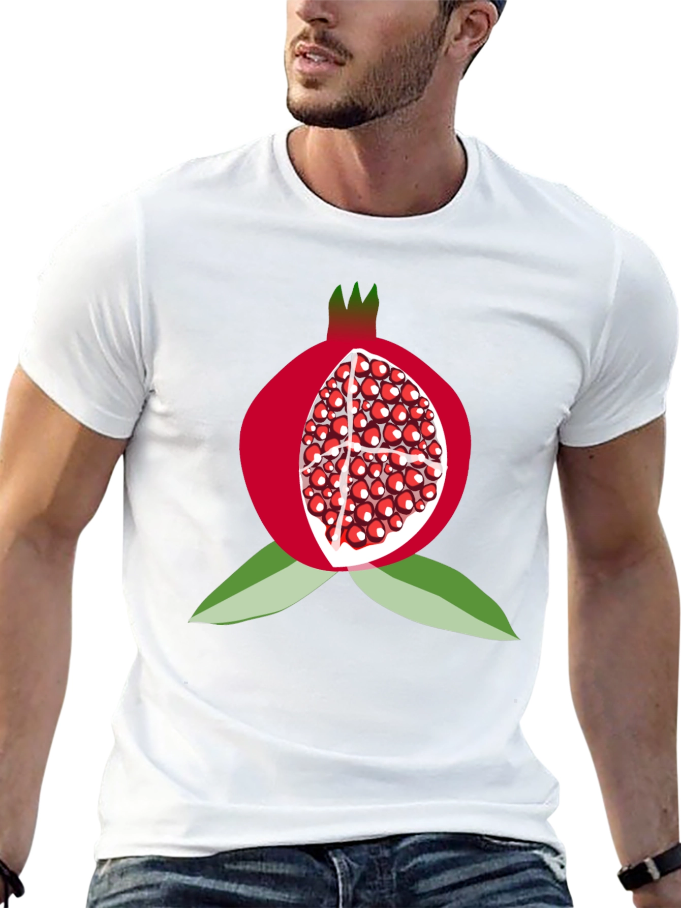 Pomegranate Graphic Tee - Fruit Lovers Black T-Shirt