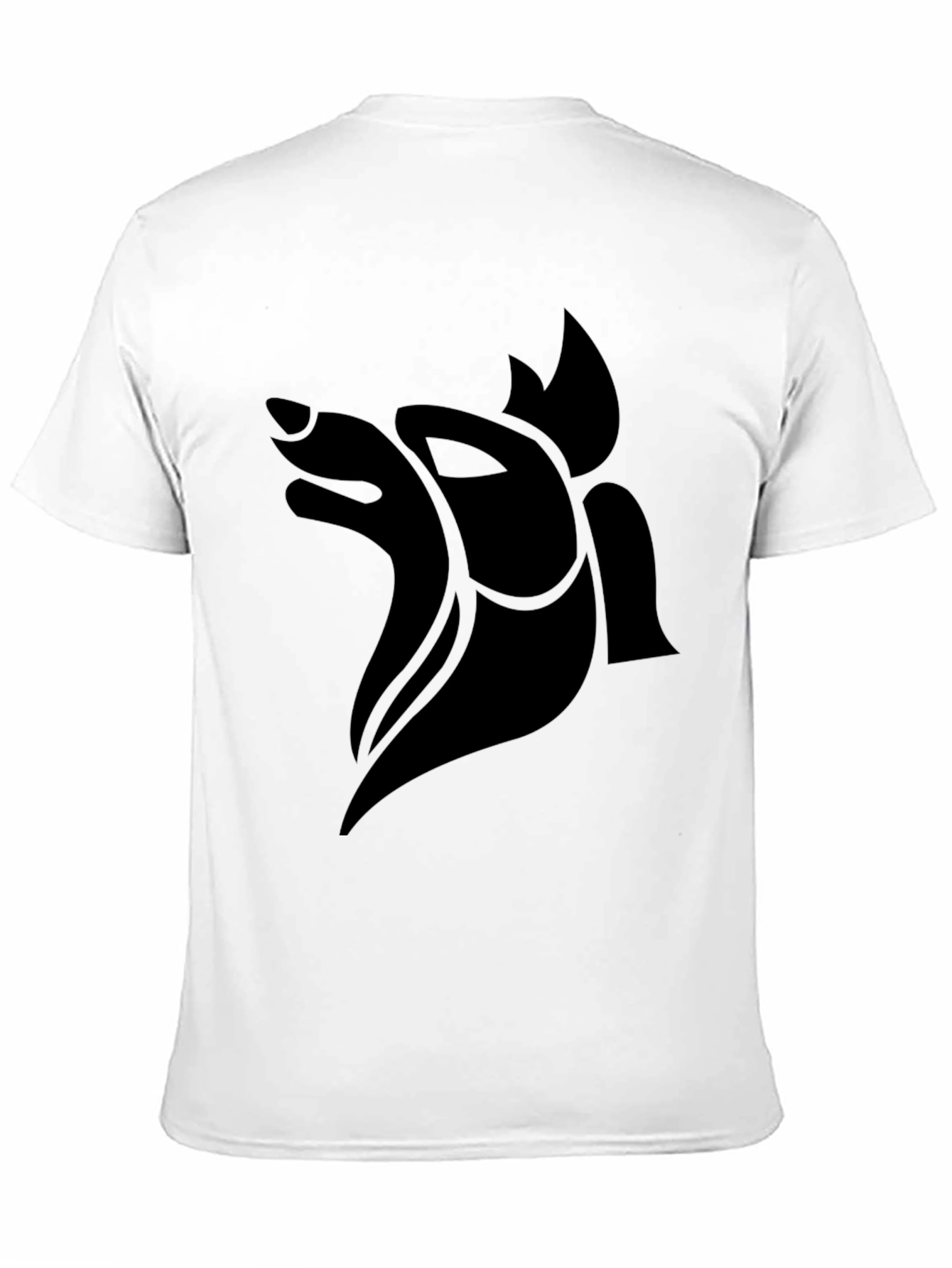 Abstract Fox Graphic Black T-Shirt