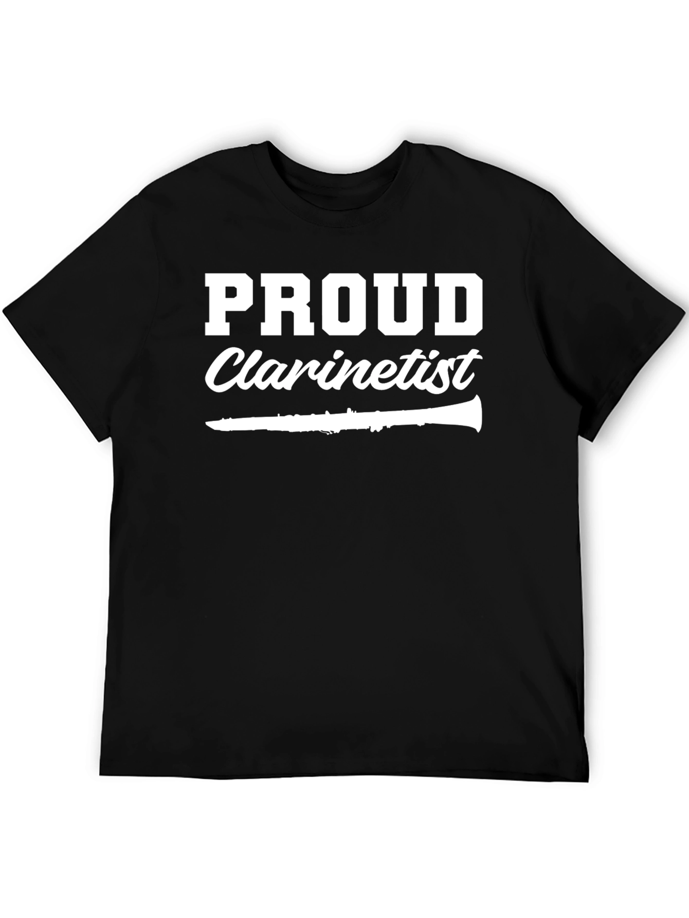 Proud Clarinetist Black T-Shirt Musician Gift
