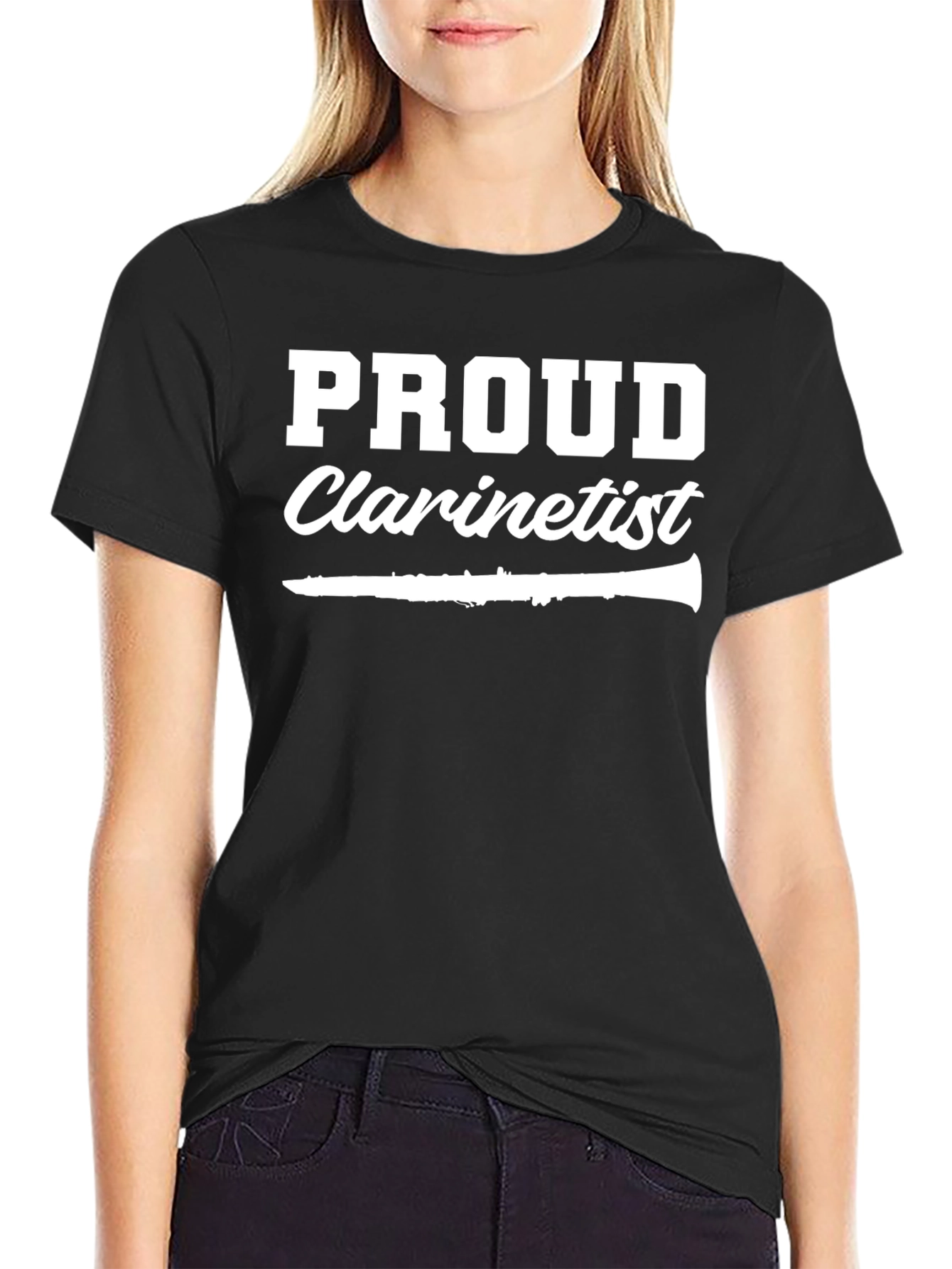 Proud Clarinetist Black T-Shirt Musician Gift
