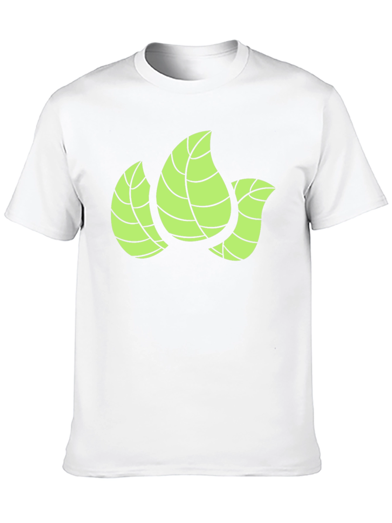 Leaf Design Black T-Shirt