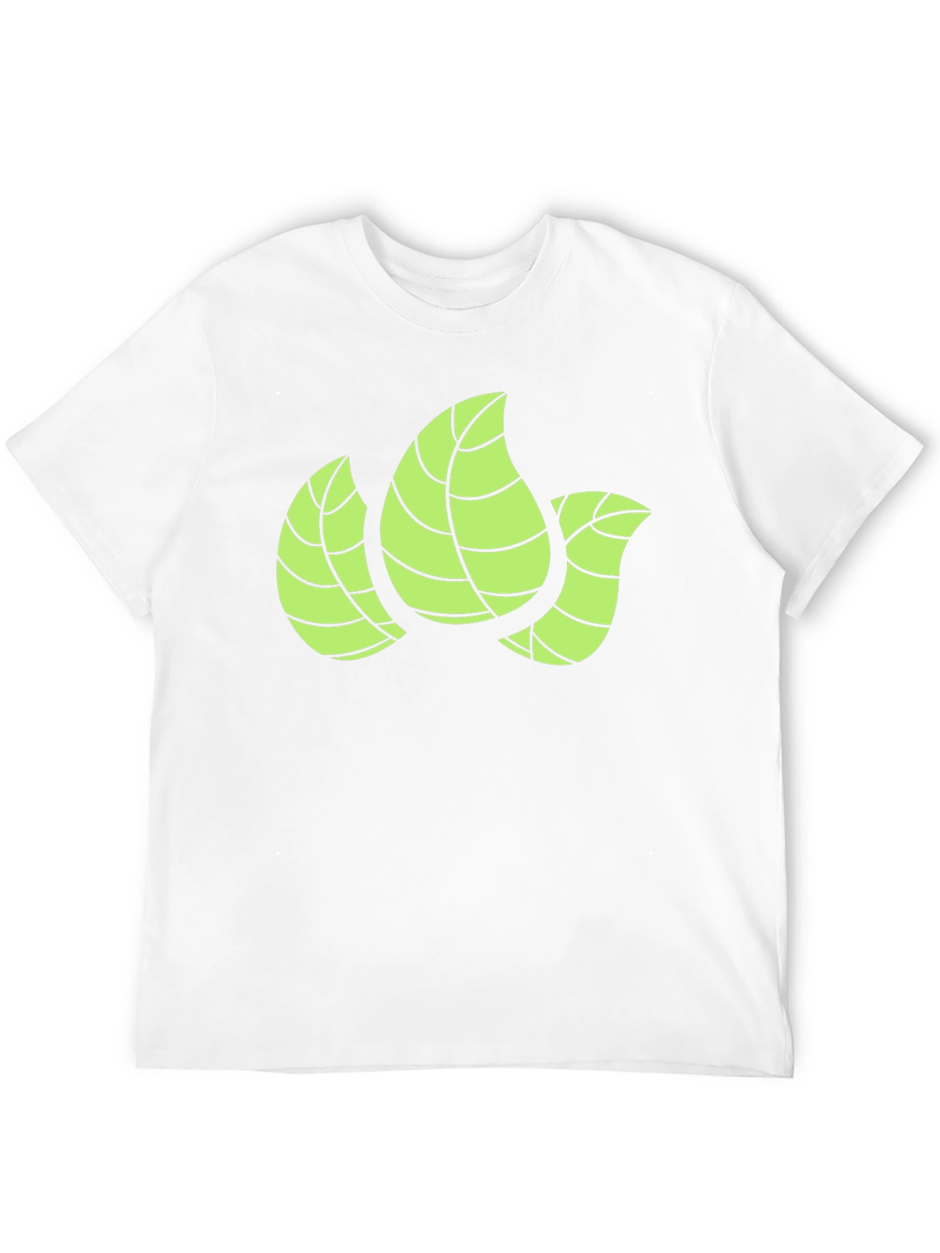 Leaf Design Black T-Shirt