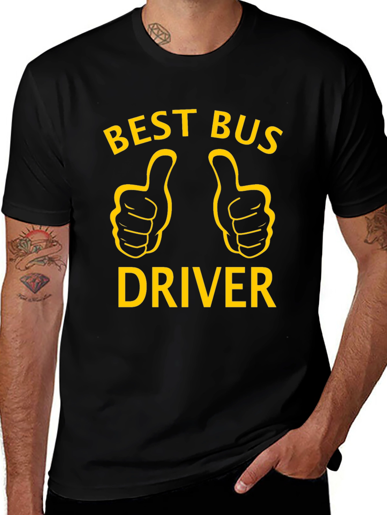 Best Bus Driver T-Shirt - Thumbs Up Graphic Tee
