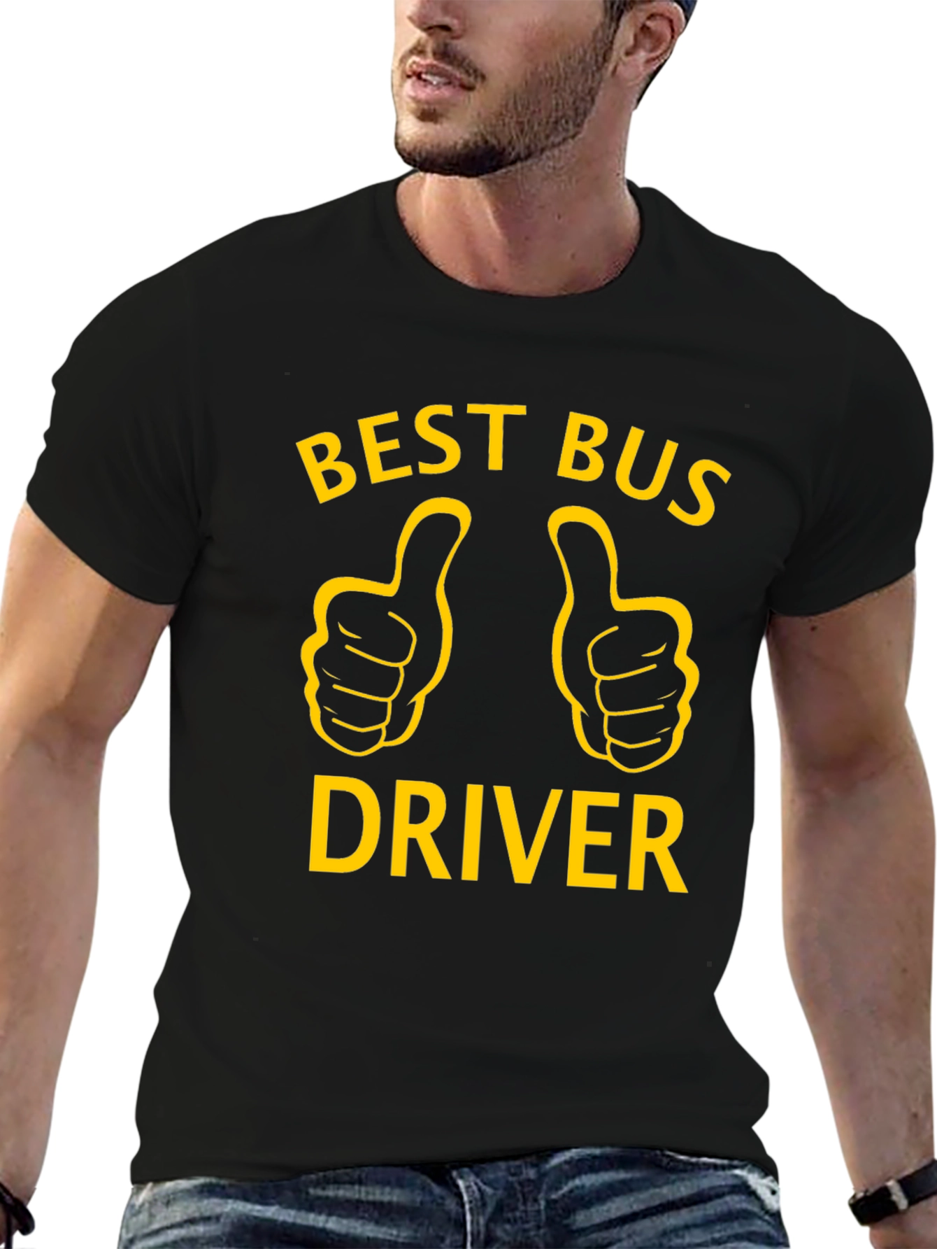 Best Bus Driver T-Shirt - Thumbs Up Graphic Tee