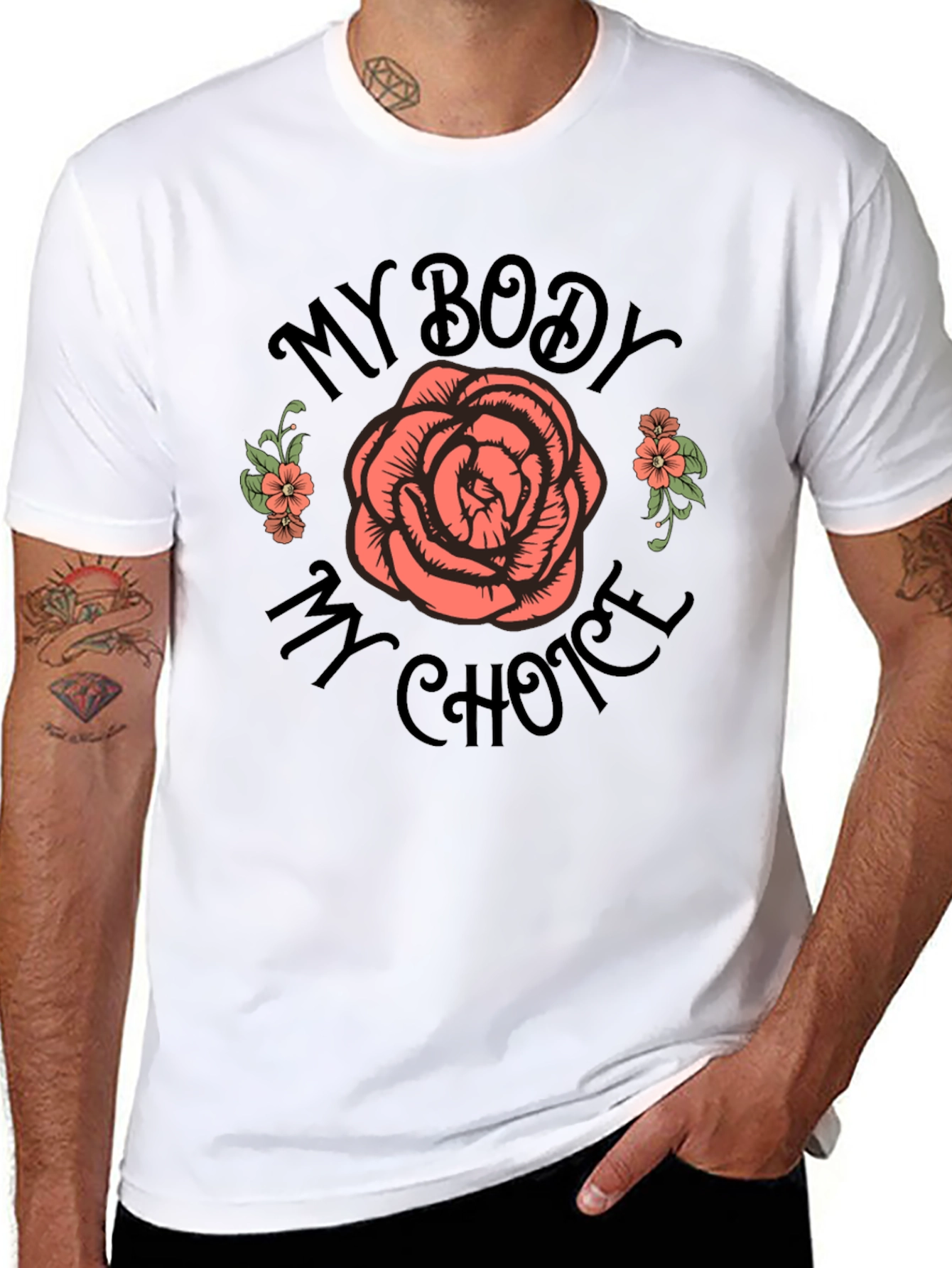 My Body My Choice Rose Graphic Tee